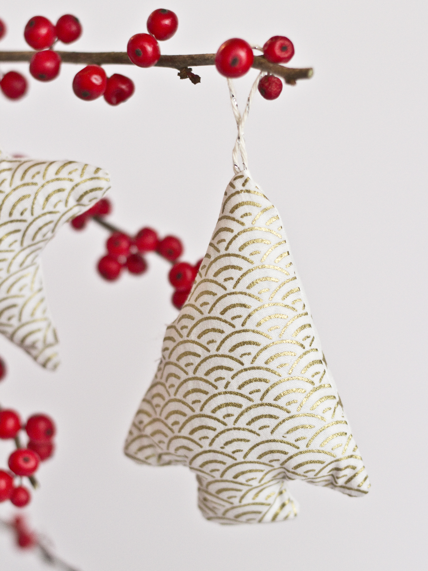 DIY Sapin en tissu - décoration de NOël - www.paperboat.fr