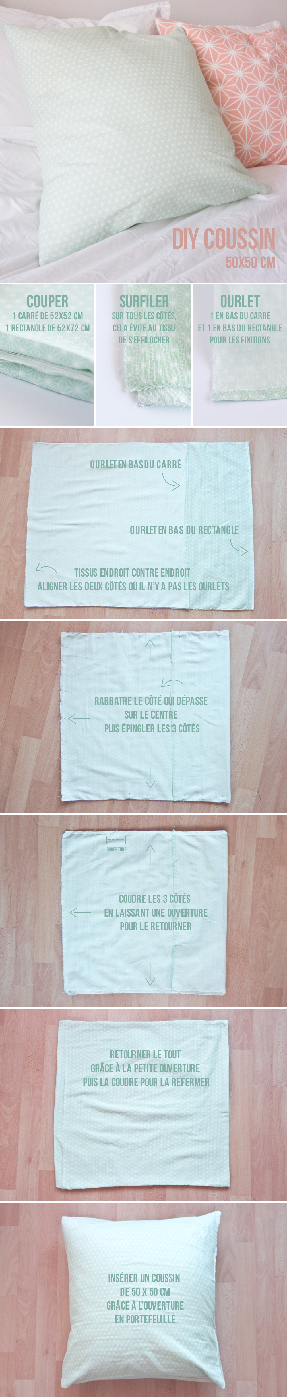 DIY coussin géométrique - paperboat.fr