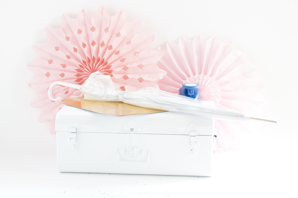 DIY parapluie à pois dorés - www.paperboat.fr