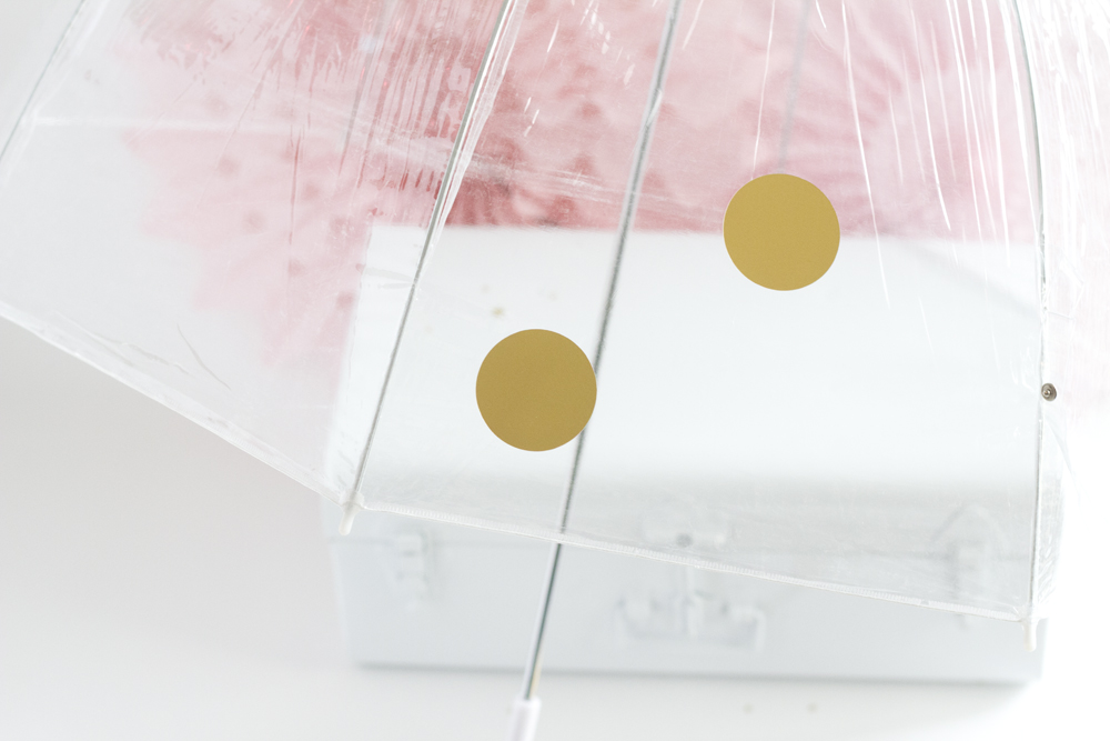 DIY parapluie à pois dorés - www.paperboat.fr