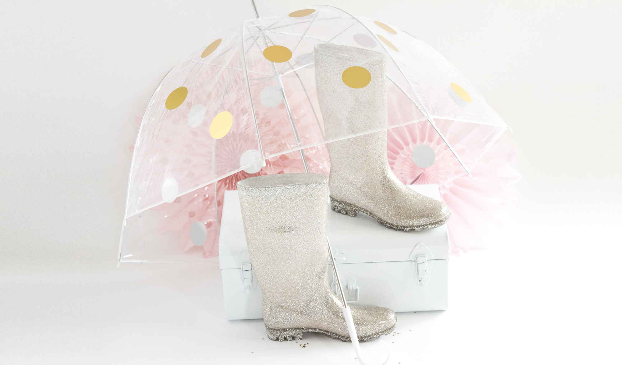 DIY parapluie à pois dorés - www.paperboat.fr