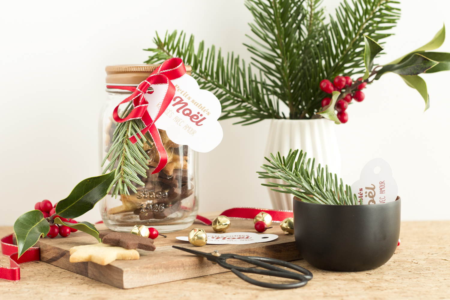 DIY Noël : des bocaux de sablés à offrir - www.paperboat.fr
