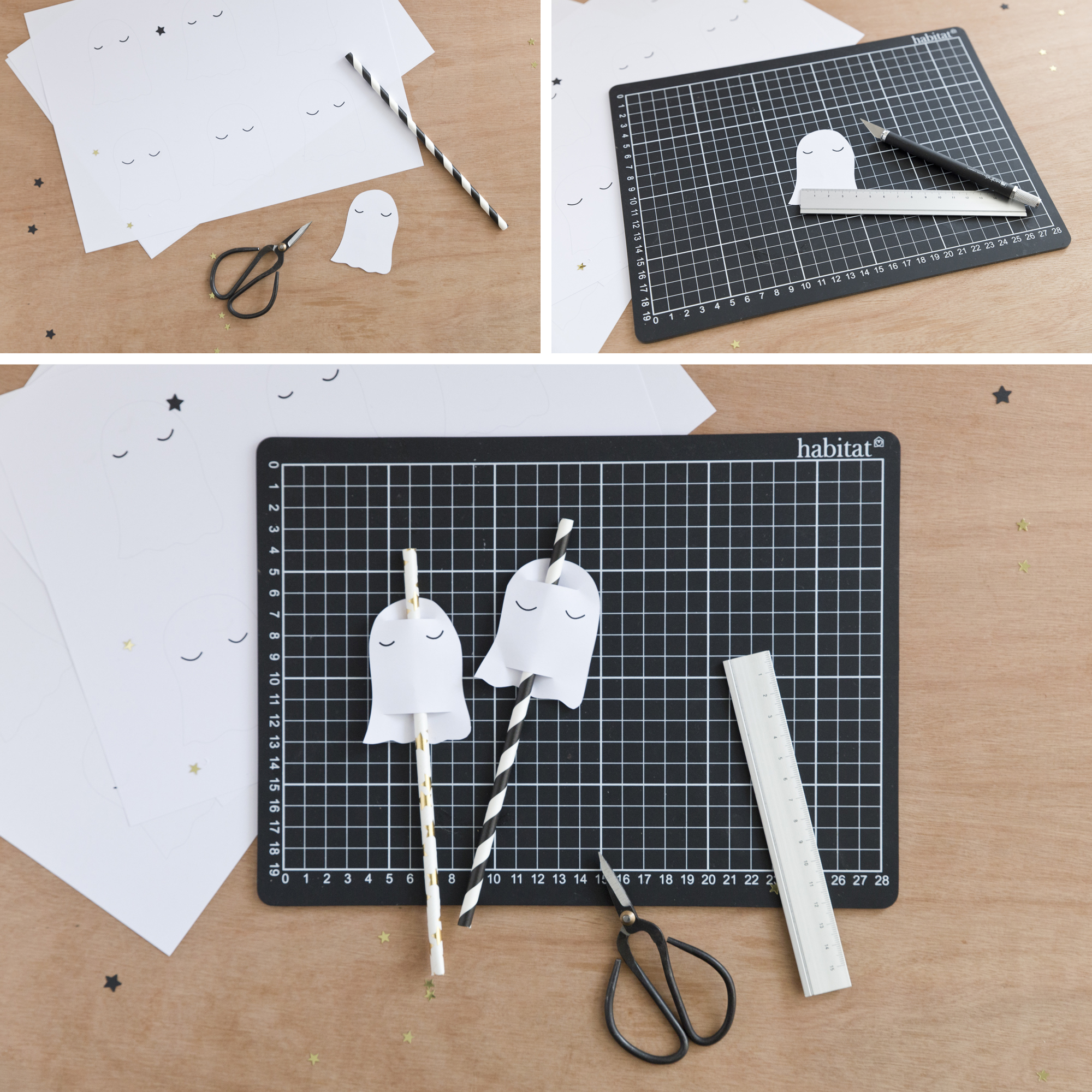 DIY pailles fantômes - Halloween - www.paperboat.fr