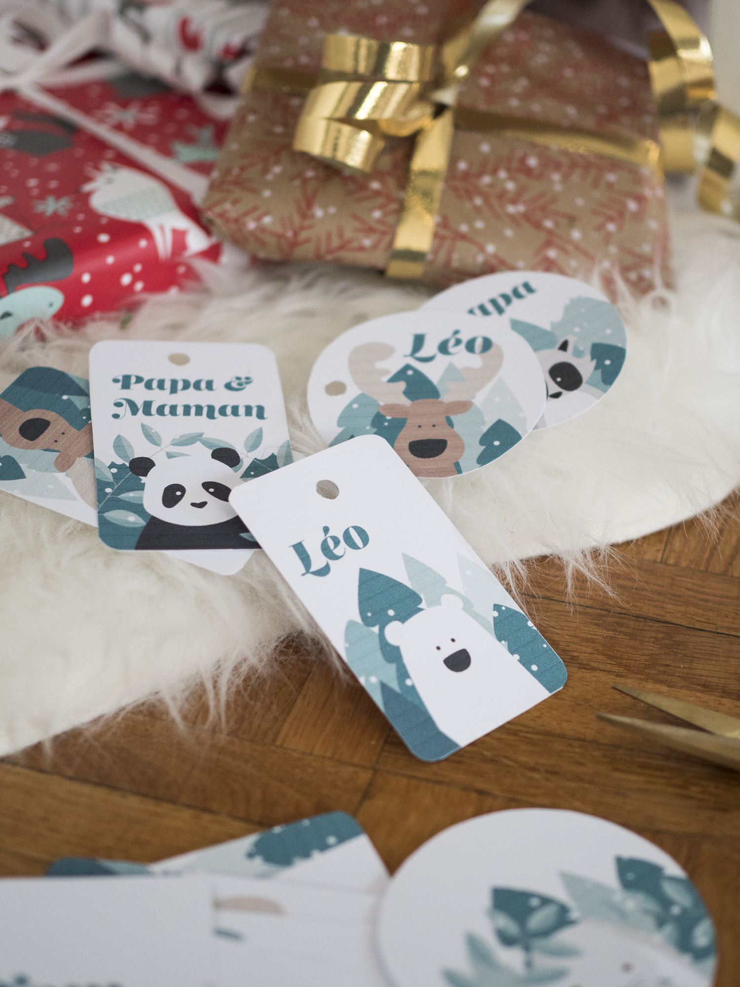 Étiquettes cadeaux Noël 2017 - www.paperboat.fr
