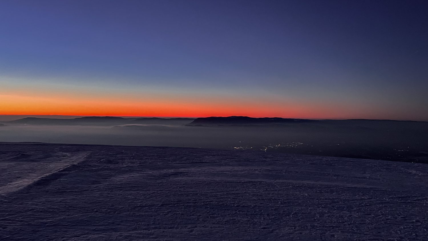 Coucher de soleil Semnoz en Hiver - www.paperboat.fr