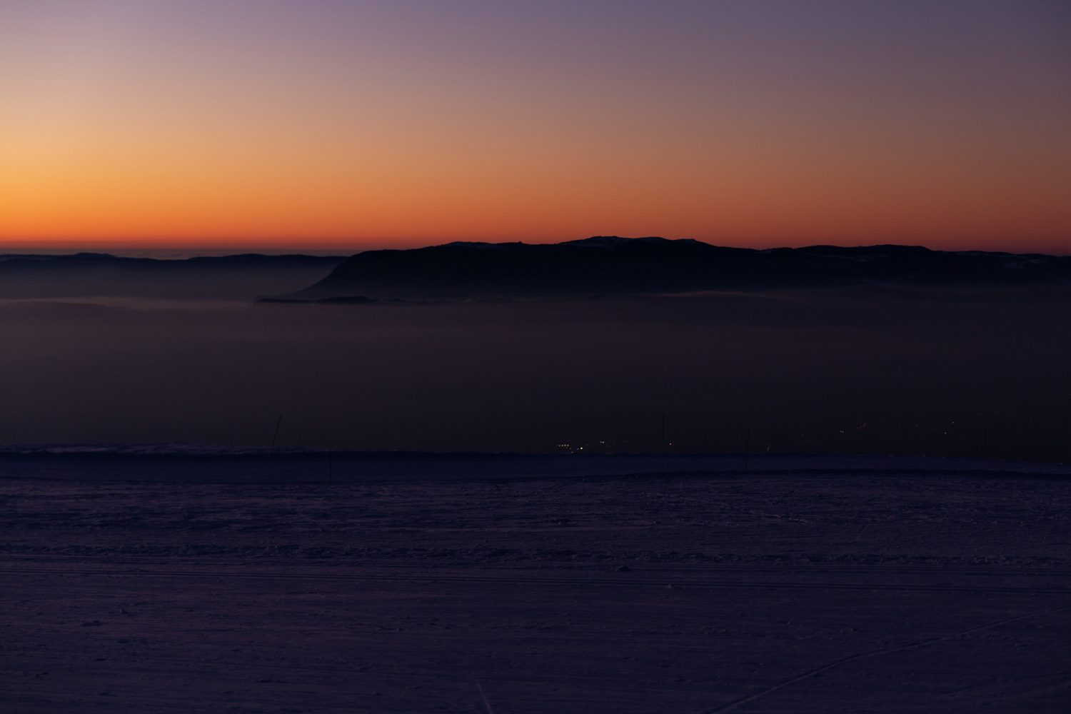 Coucher de soleil Semnoz en Hiver - www.paperboat.fr