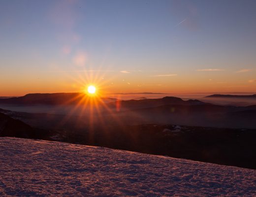 Coucher de soleil Semnoz en Hiver - www.paperboat.fr