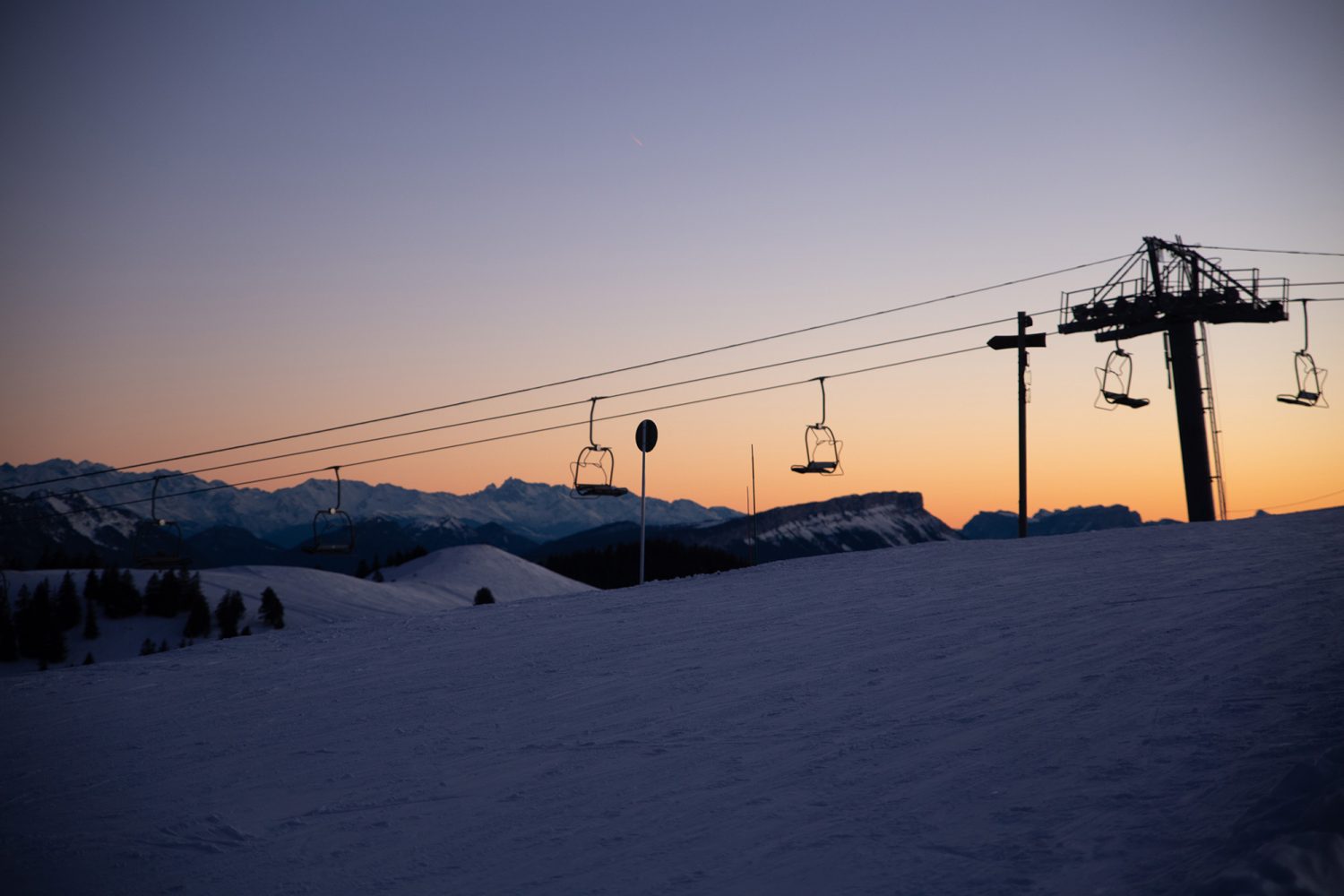 Coucher de soleil Semnoz en Hiver - www.paperboat.fr