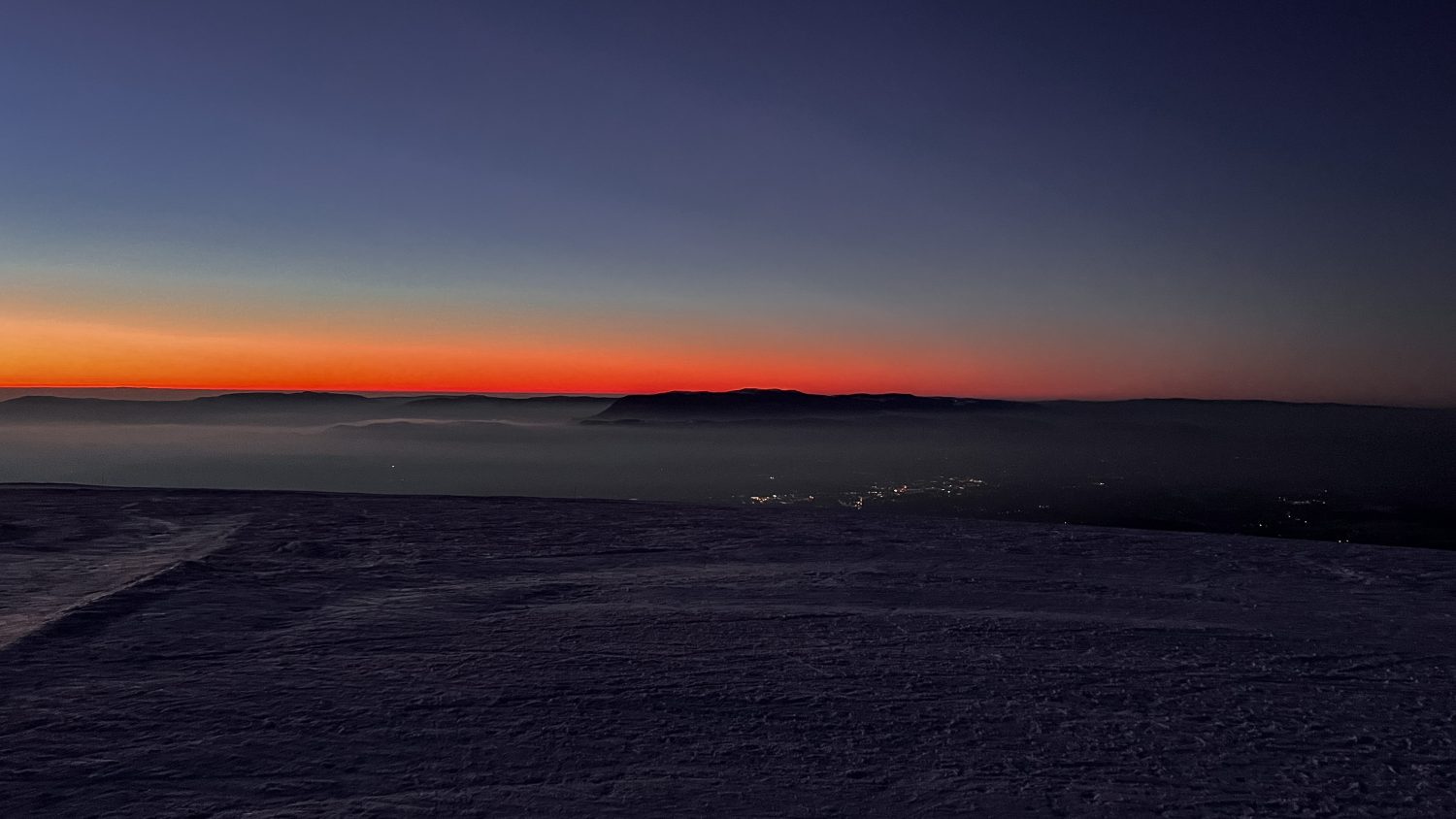 Coucher de soleil Semnoz en Hiver - www.paperboat.fr